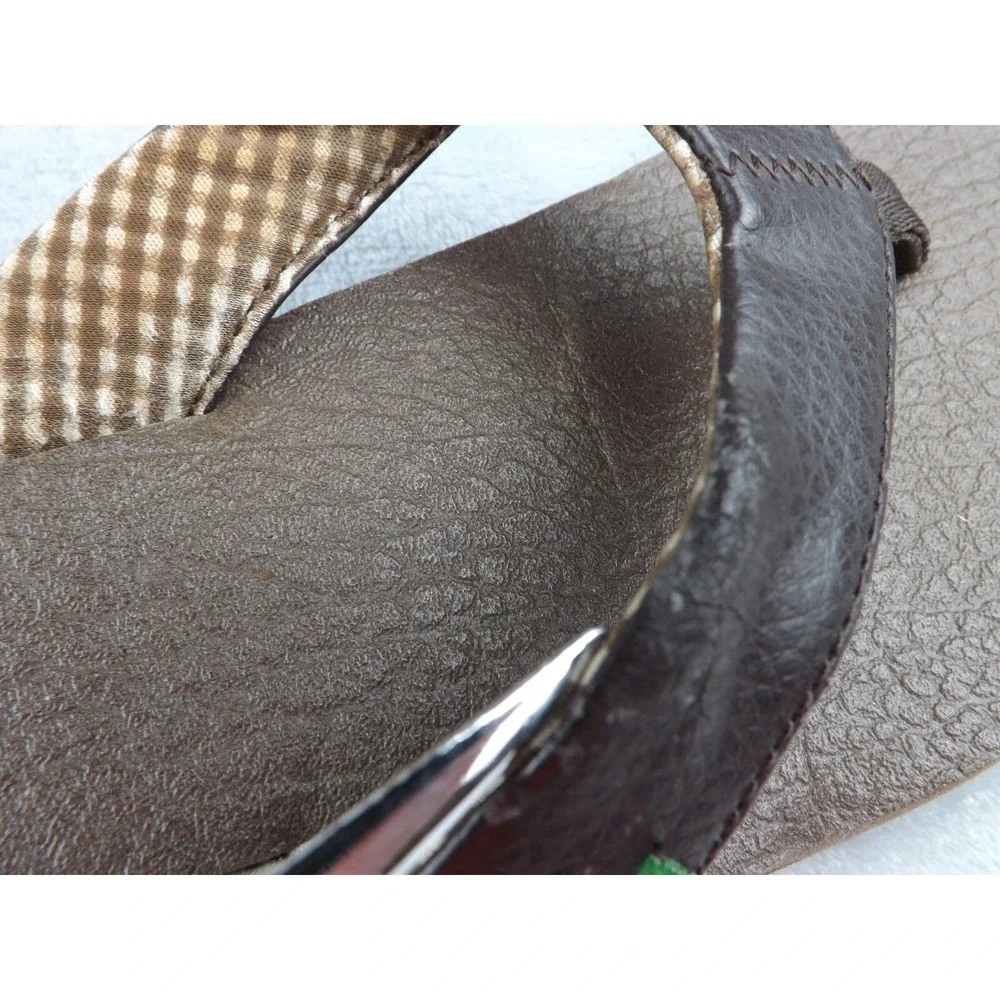 Sanuk Flip Flops Men's Size 7 Brown Sandals‎ Casual Beach